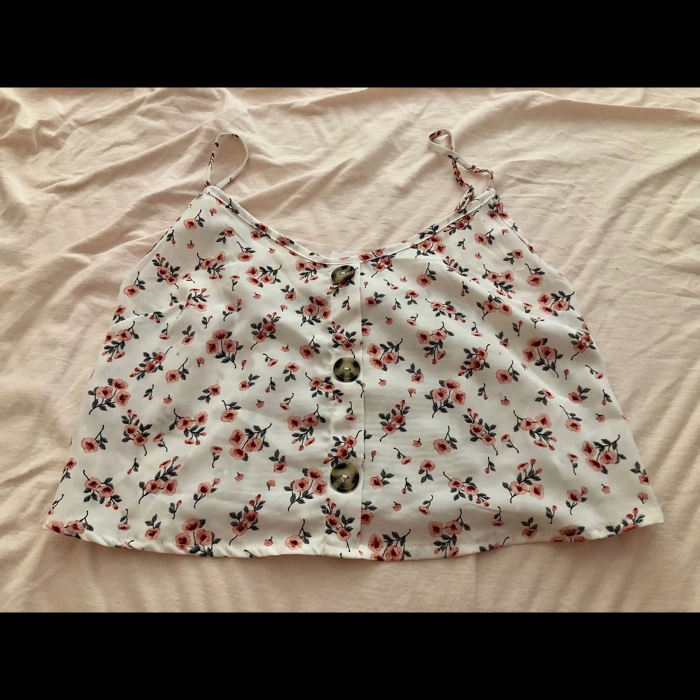 Crop floral top